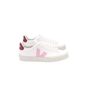 Veja Women's Shoes Campo Size 9 Chromefree Leather White Guimauve Marsala